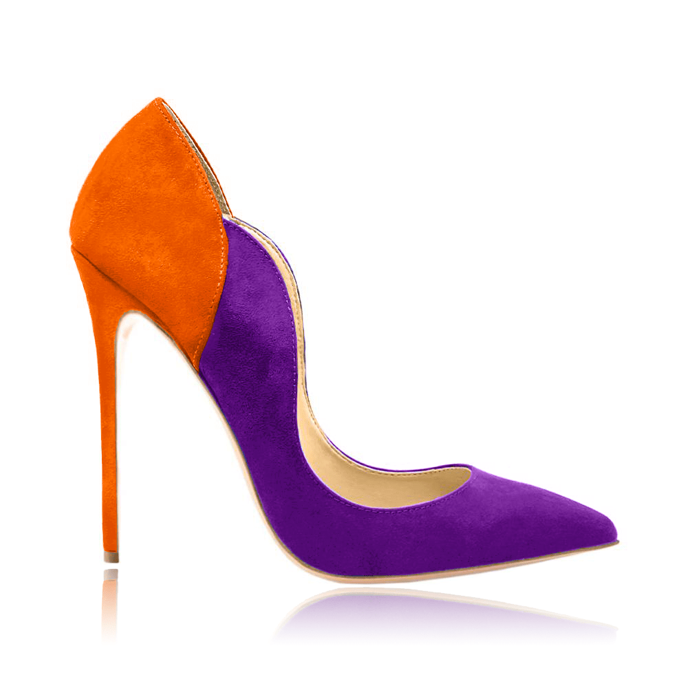 Pumps Wave purple / orange suede Woman – Identità Shoes