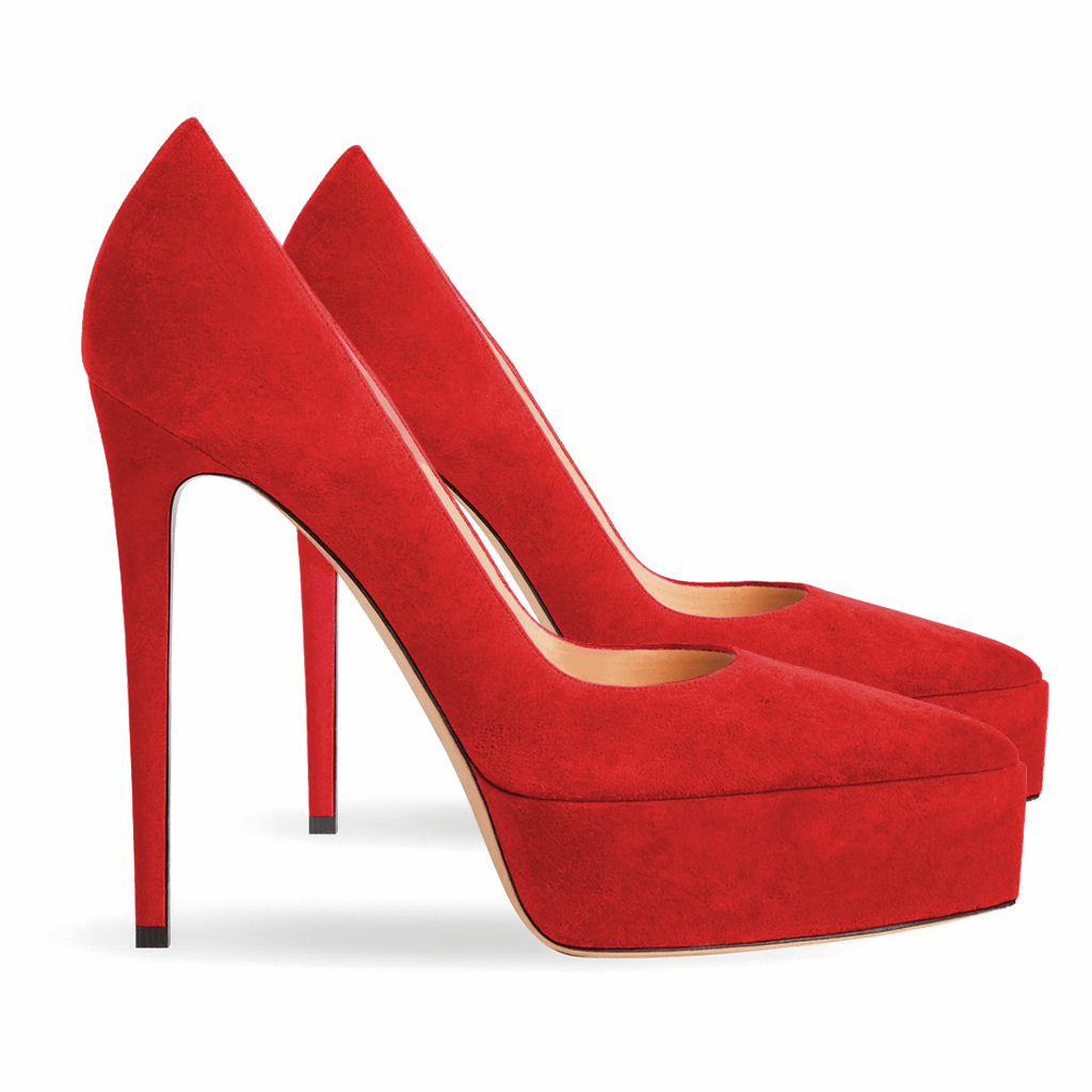 Identità Décolleté JIMENA SCAMOSCIATO ROSSO