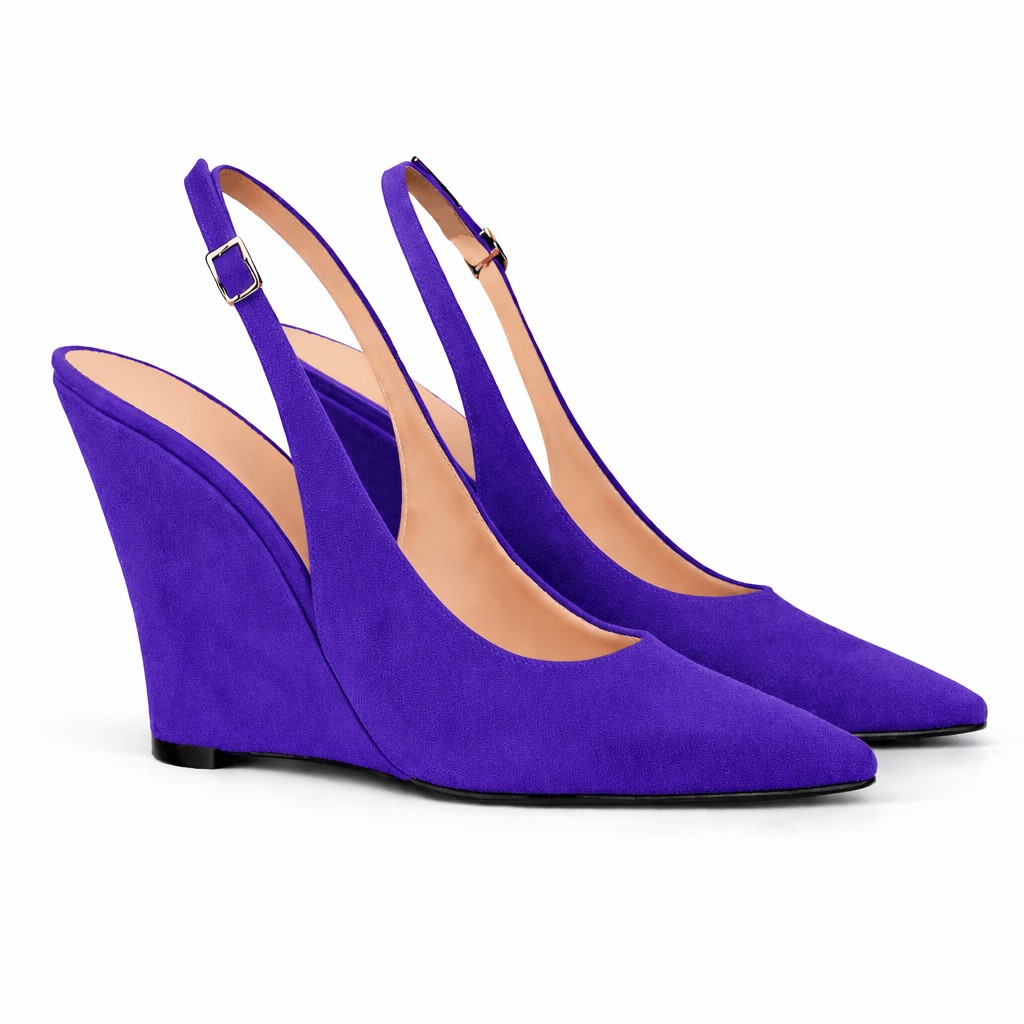 Identità Décolleté Slingback PAULINA CAMOSCIO VIOLA