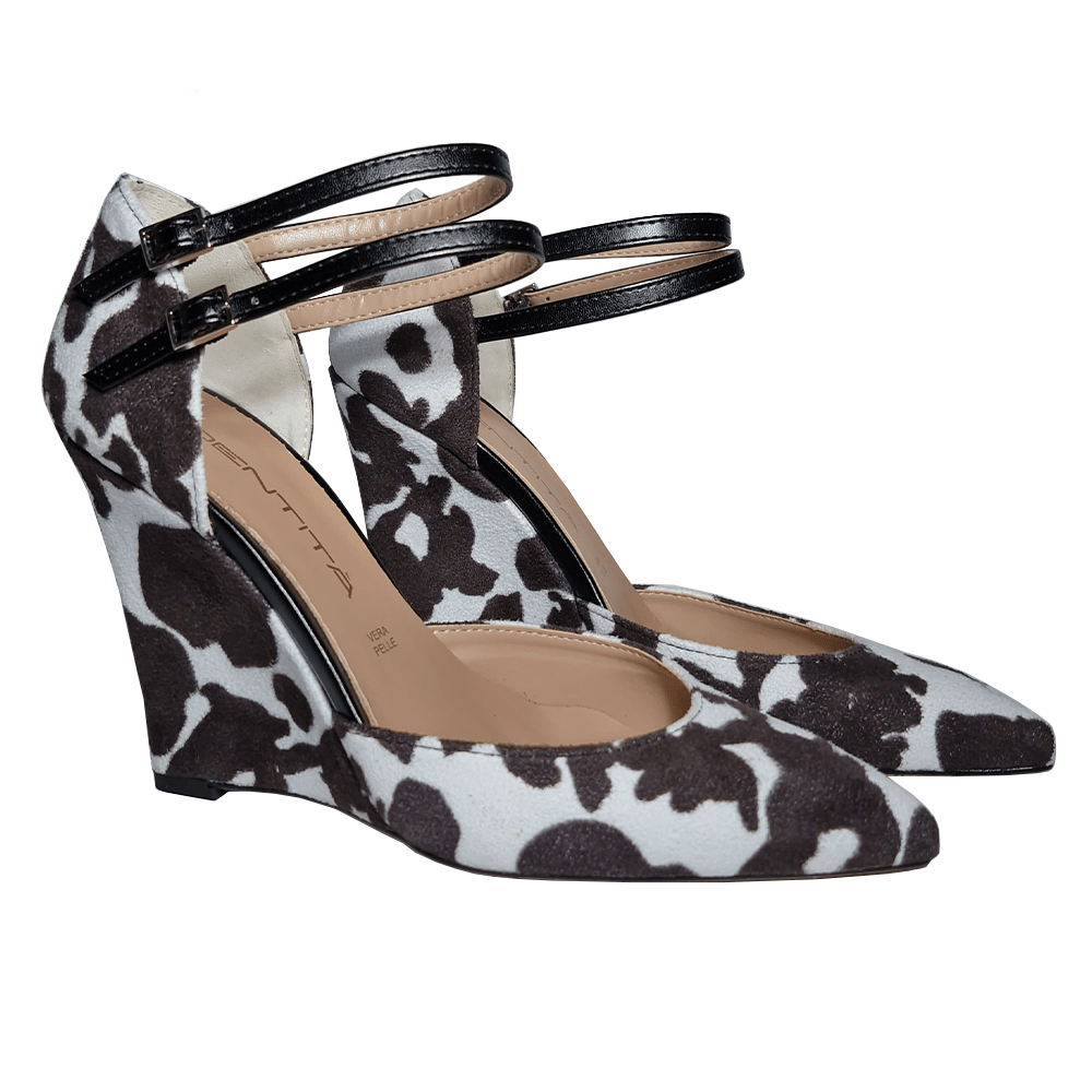 Identità Décolleté TATIANA STAMPA MUCCA NERO 100mm