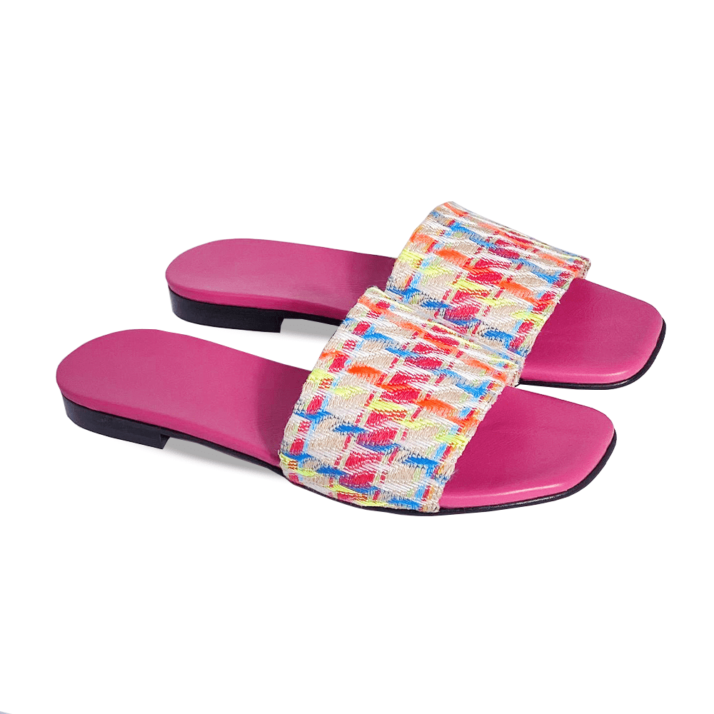 Identità Flat MILLY TESSUTO/PELLE FUCSIA
