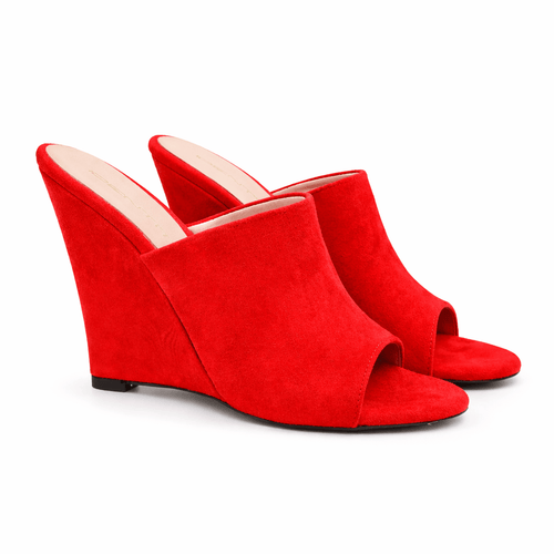 Identità Mules BERNADINE SUEDE ROSSO