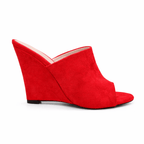 Identità Mules BERNADINE SUEDE ROSSO