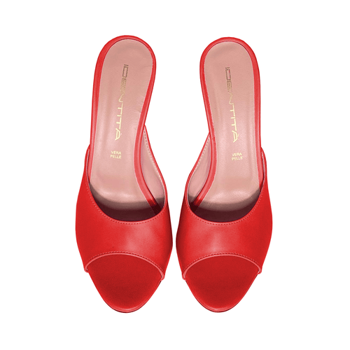 Identità Mules BEVERLY PELLE ROSSO