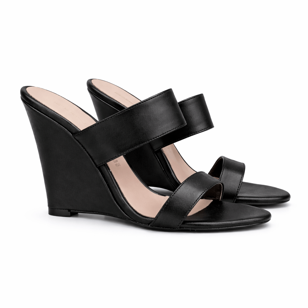 Identità Mules KELLY PELLE NERO