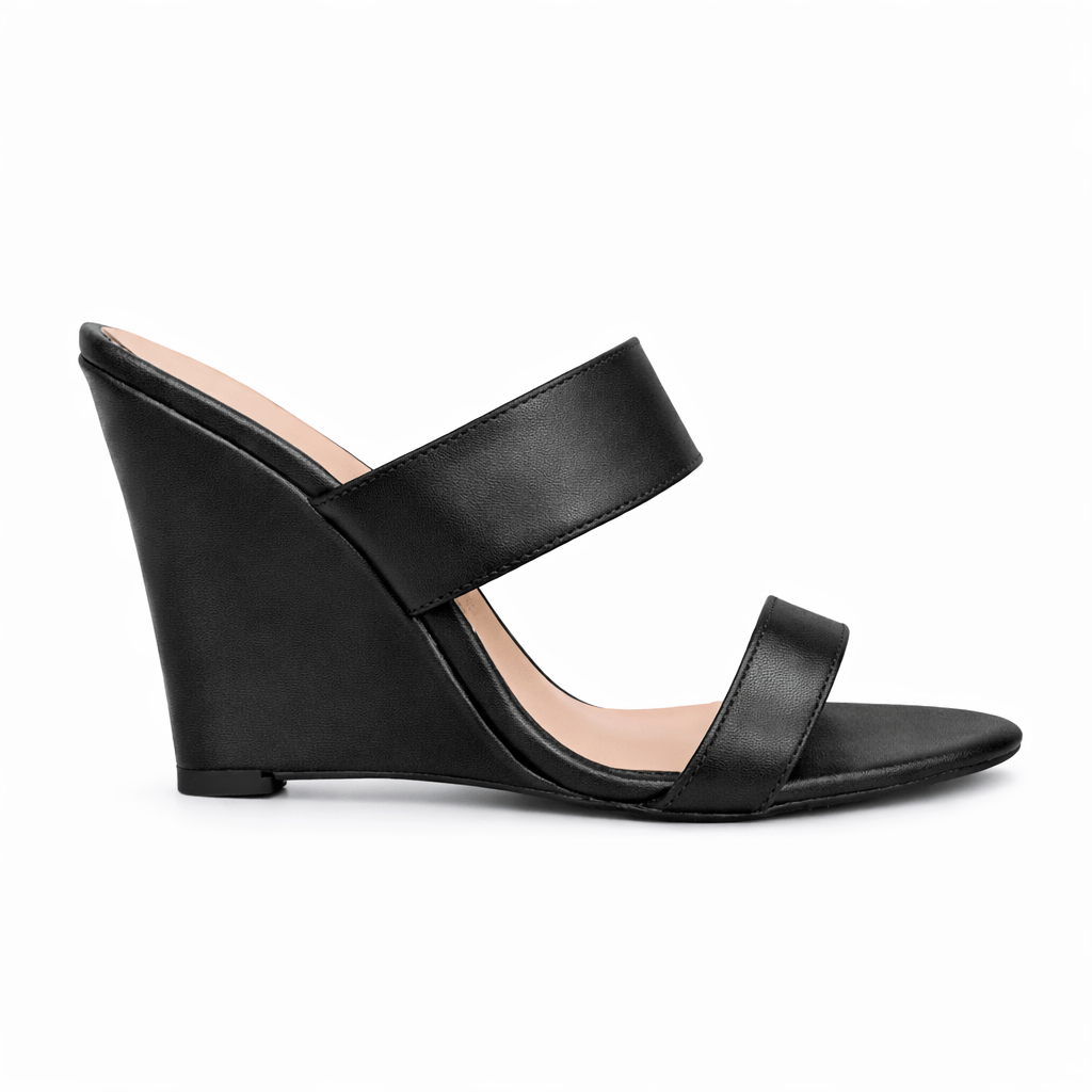 Identità Mules KELLY PELLE NERO