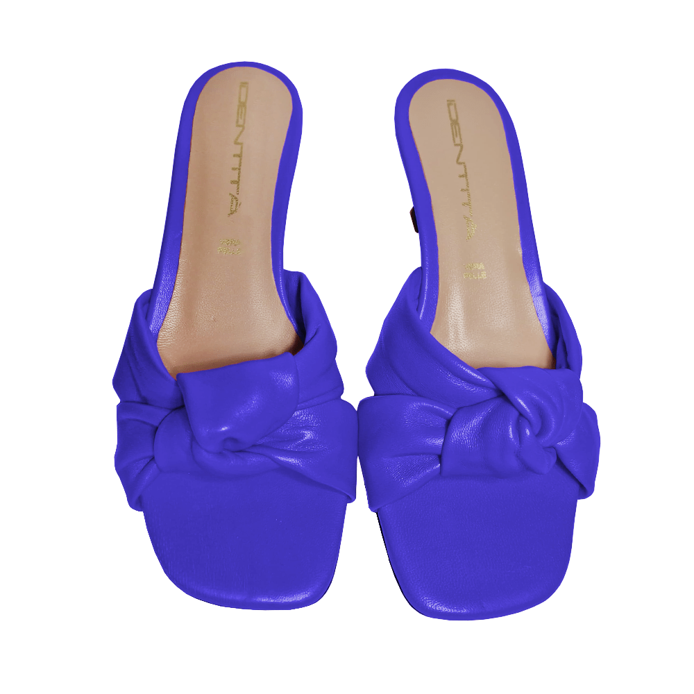 Identità Mules MARGAUX PELLE BLU