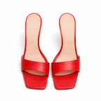 Identità Mules MARIARITA PELLE ROSSO