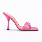Identità Mules MARIARITA STAMPA COCCODRILLO FUCHSIA
