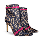 Identità Stivaletti HAZEL LEOPARDATO ANIMALIER/FUCSIA