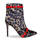 Identità Stivaletti HAZEL LEOPARDATO ANIMALIER/ROSSO