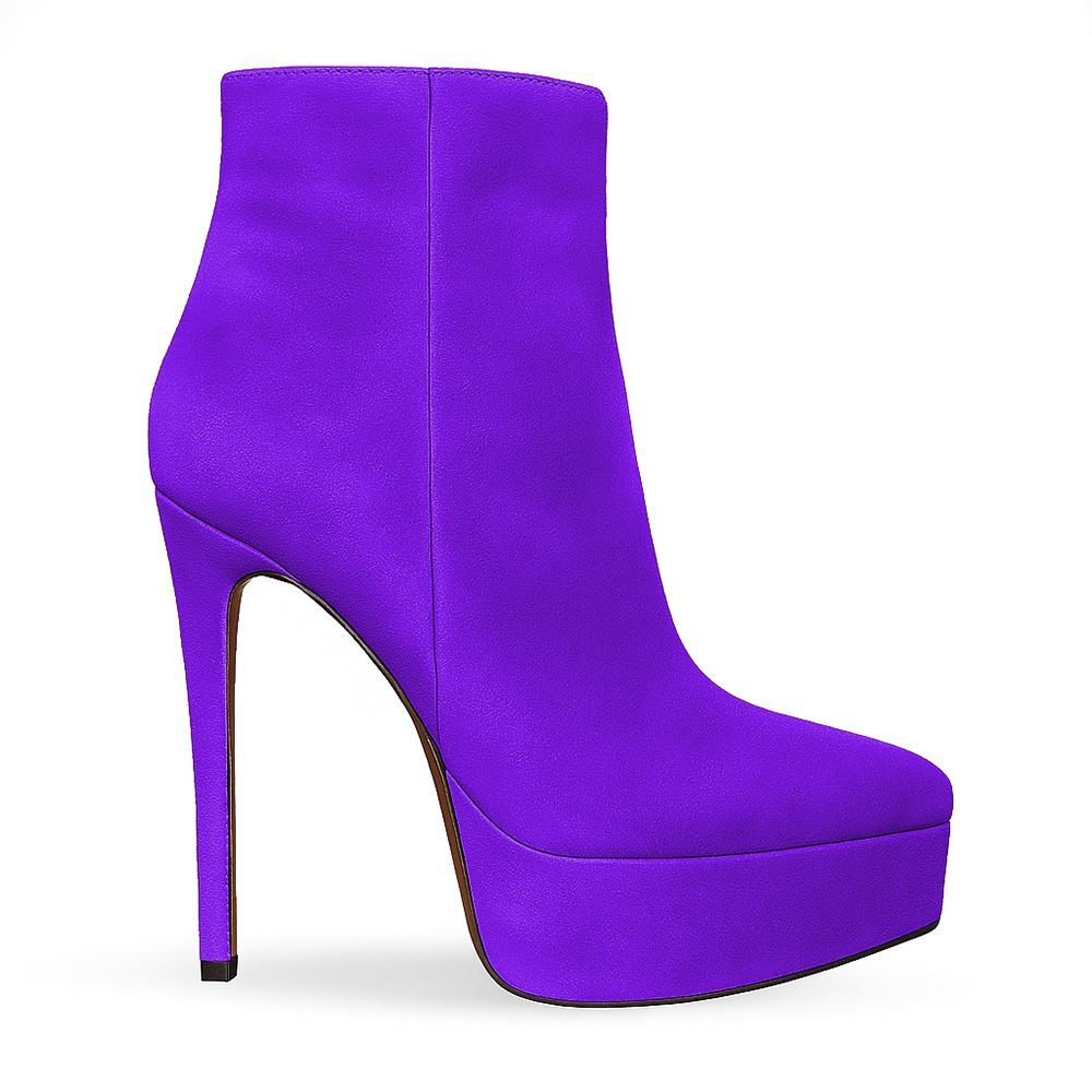 Identità Stivaletti IRENE SCAMOSCIATO VIOLA