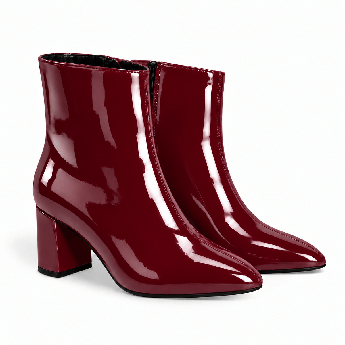 Identità Stivaletti KIAIA VERNICE BURGUNDY