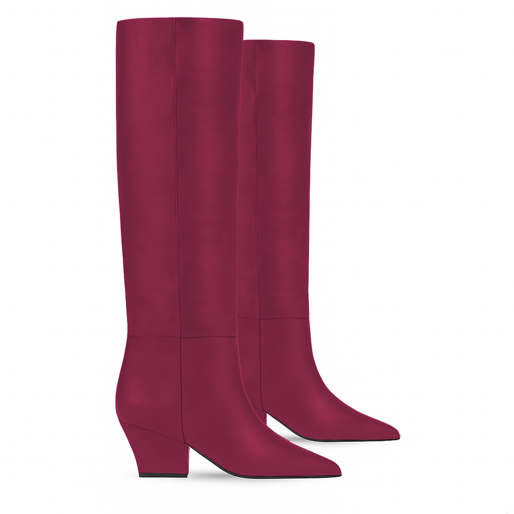 Identità Stivali MAJA PELLE BURGUNDY