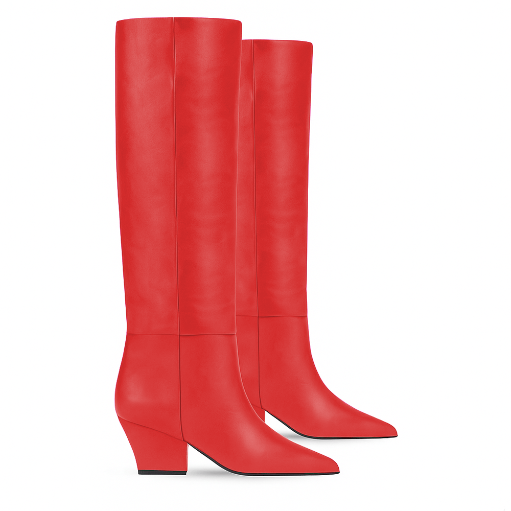 Identità Stivali MAJA PELLE ROSSO