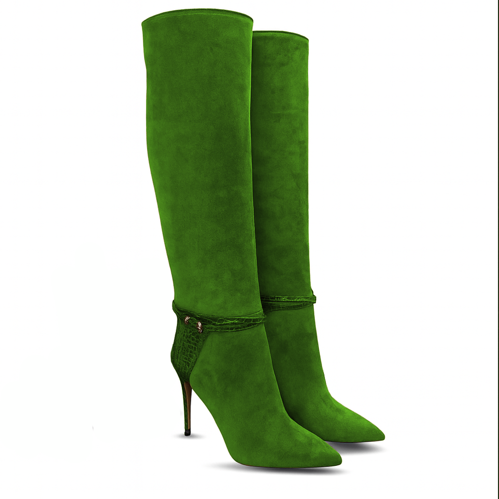 Identità Stivali MINA SCAMOSCIATO VERDE