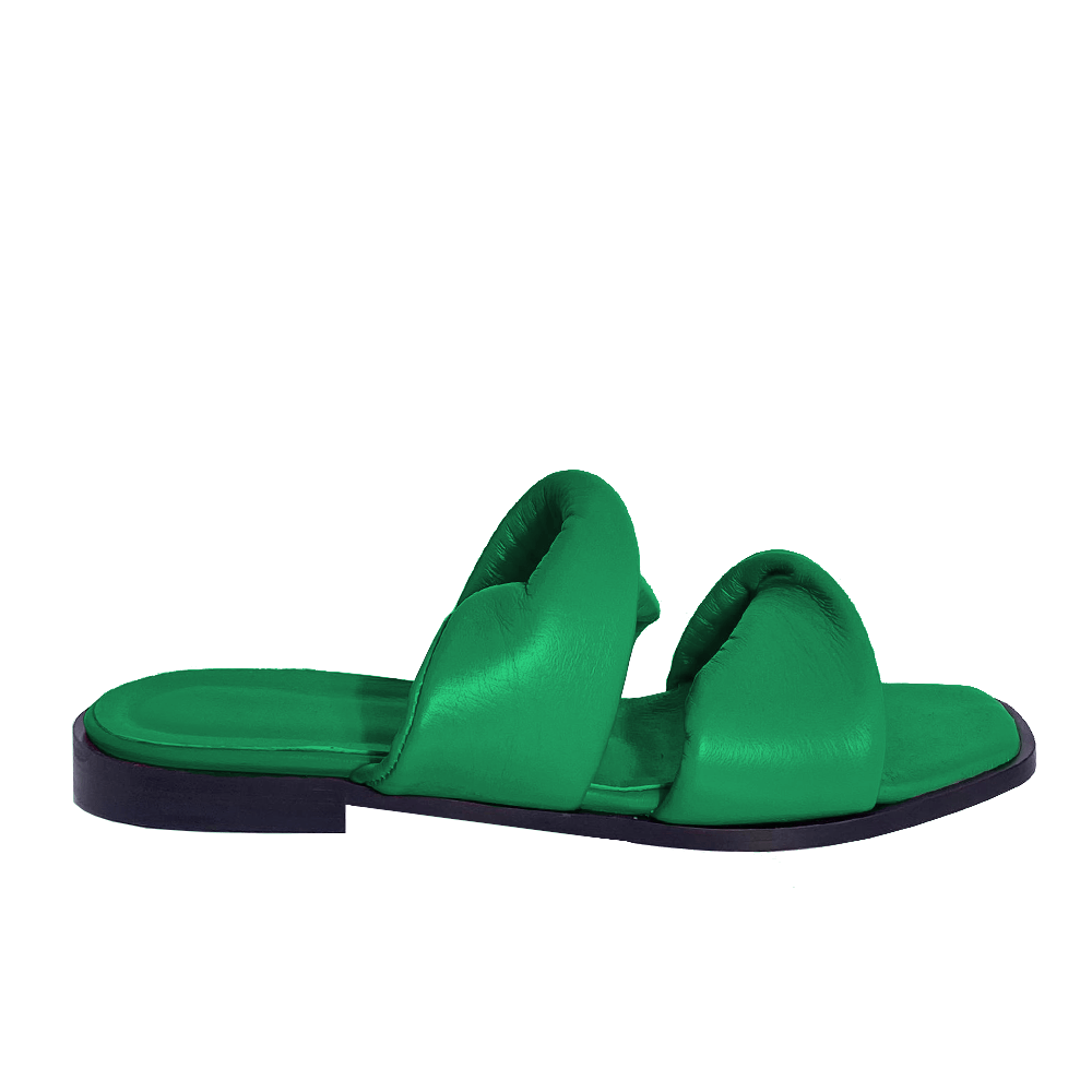 Mules Dixie green leather Woman