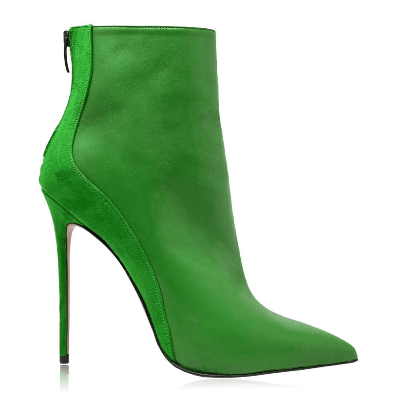 Ankle boots Candice green skin Woman