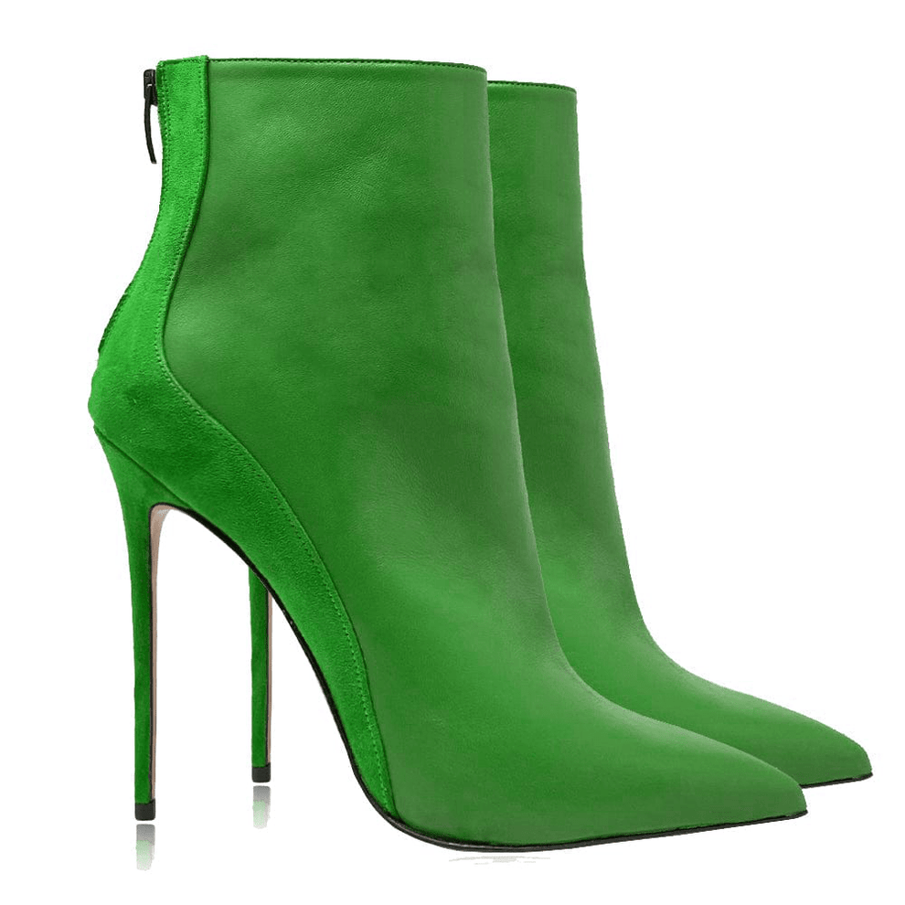 Ankle boots Candice green skin Woman