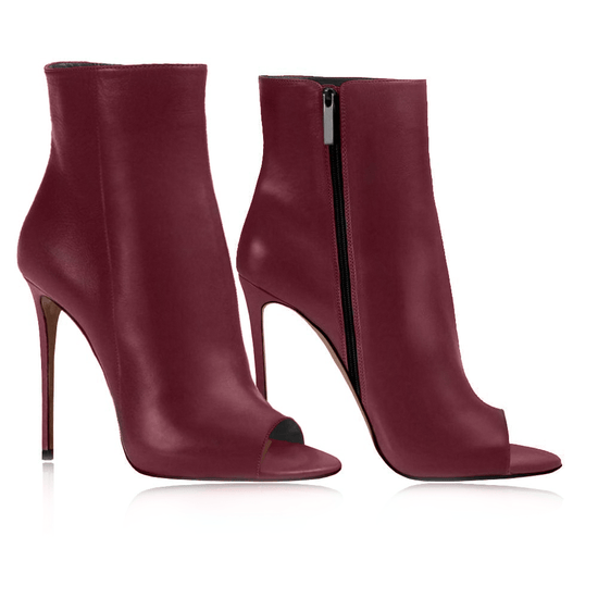 Ankle boots Ariel leather burgundy Wo
