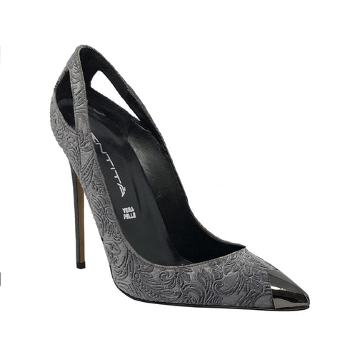 Identità Decollete CATRHINE VELLUTO GRIGIO 120mm