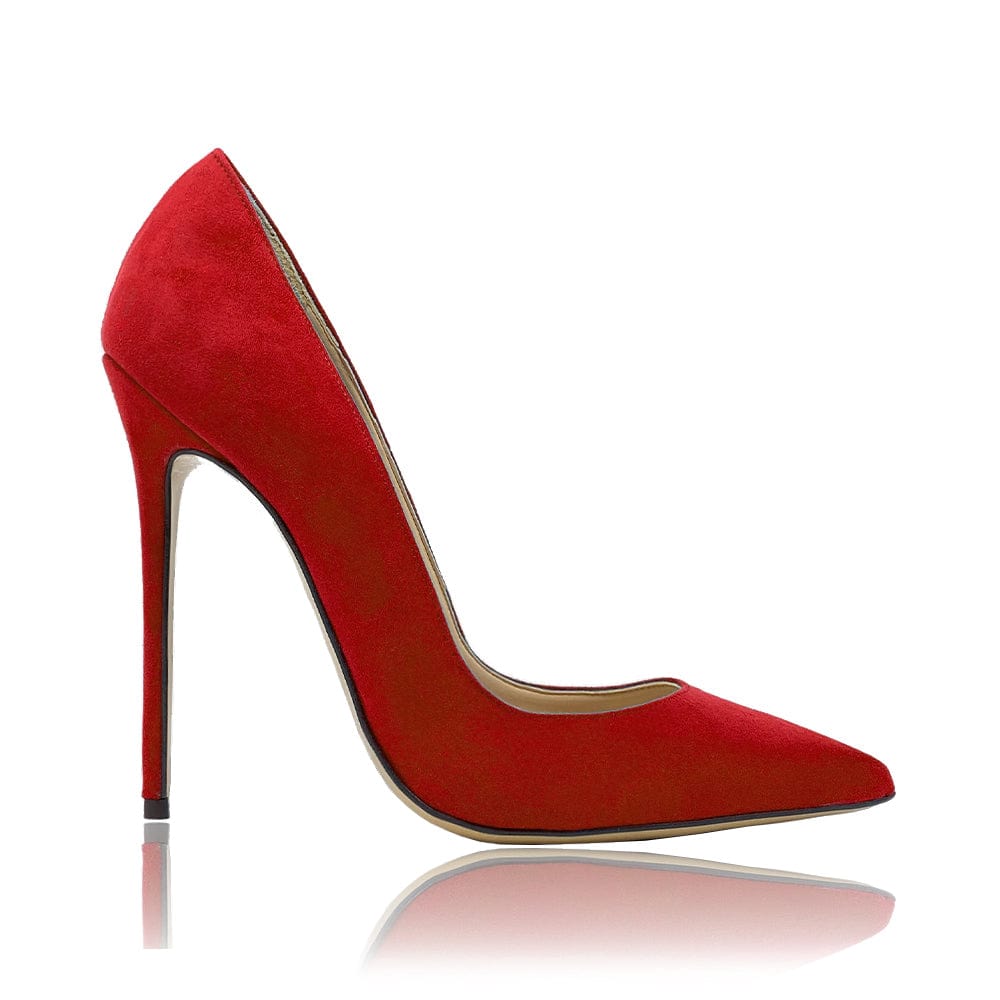Pumps Malia red suede Woman