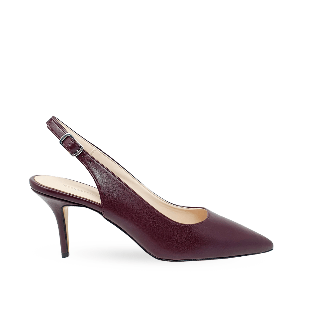 Identità Décolleté Slingback JUSTINA PELLE BORDEAUX 70mm