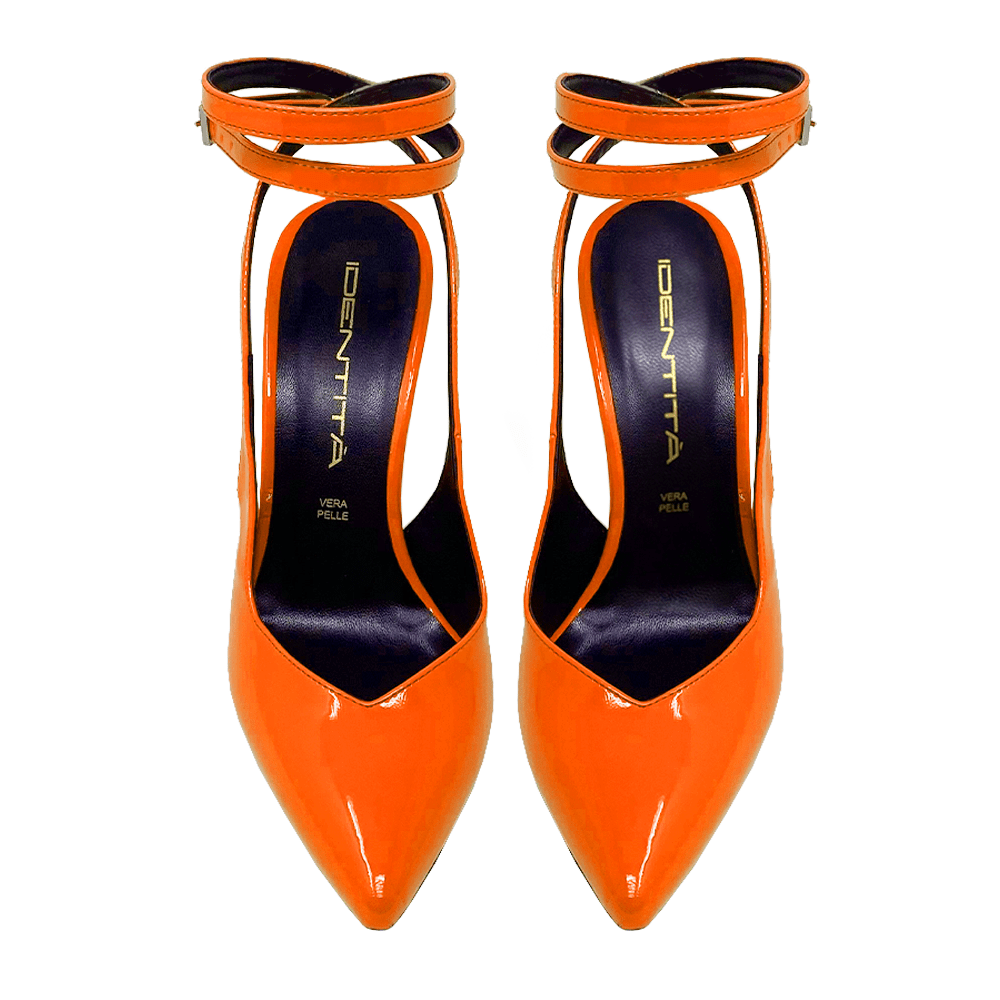 Identità Décolleté Slingback OXANA VERNICE ARANCIONE FLUO