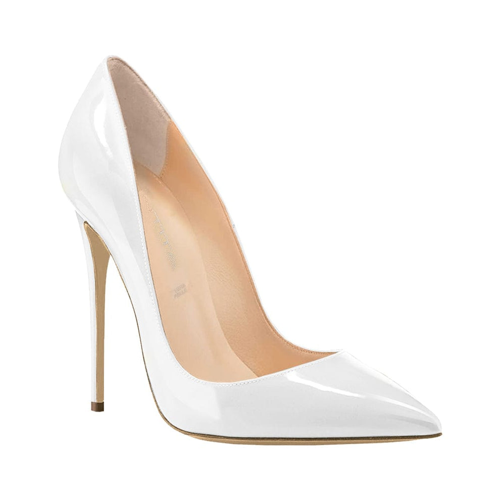 Pumps Swami white patent 120mm Woman