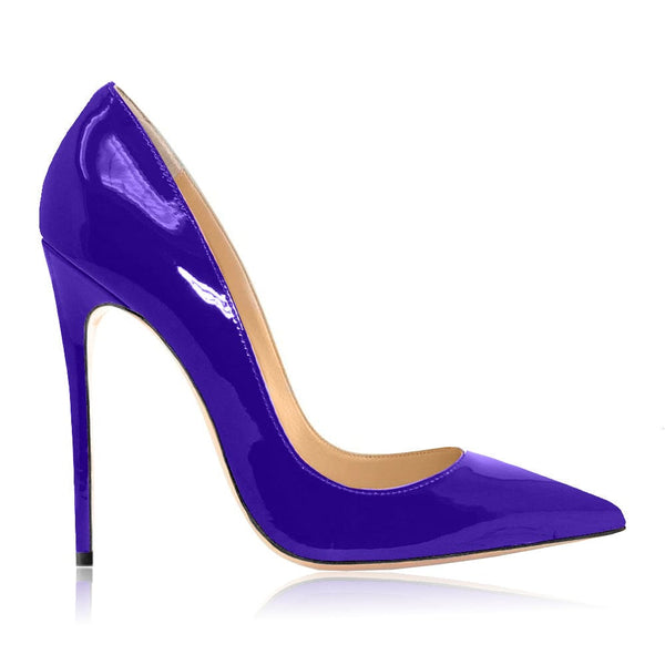 Pumps Swami purple patent 120mm Woman