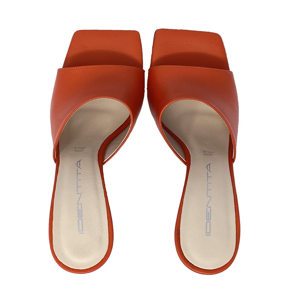 Identità Mule ROSE PELLE ROSSO