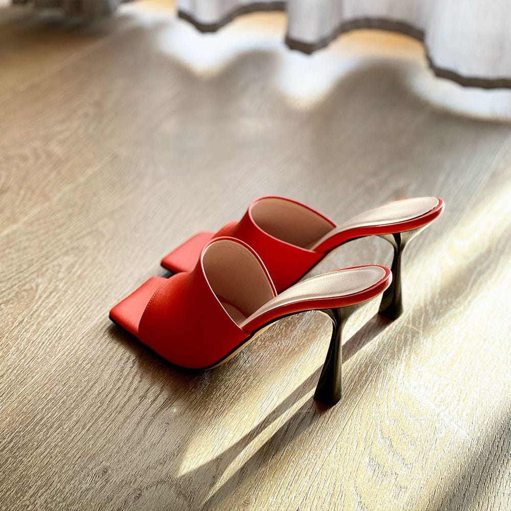 Identità Mule ROSE PELLE ROSSO
