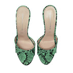 Identità Mules JILL STAMPA RETTILE TIFFANY