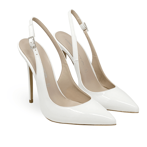 Identità Slingback EMILY VERNICE BIANCO