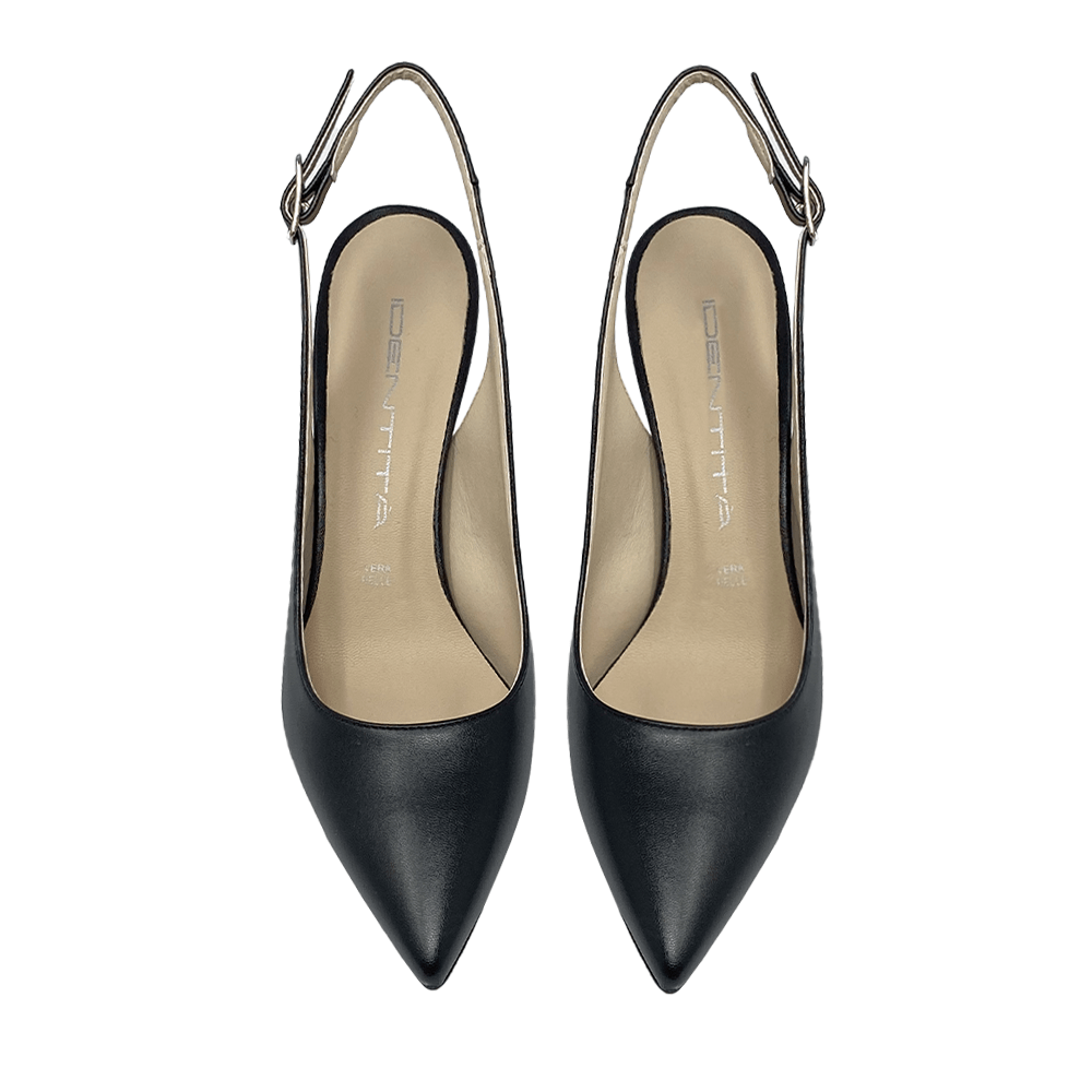 Identità Slingback JUSTINA PELLE NERO 70mm