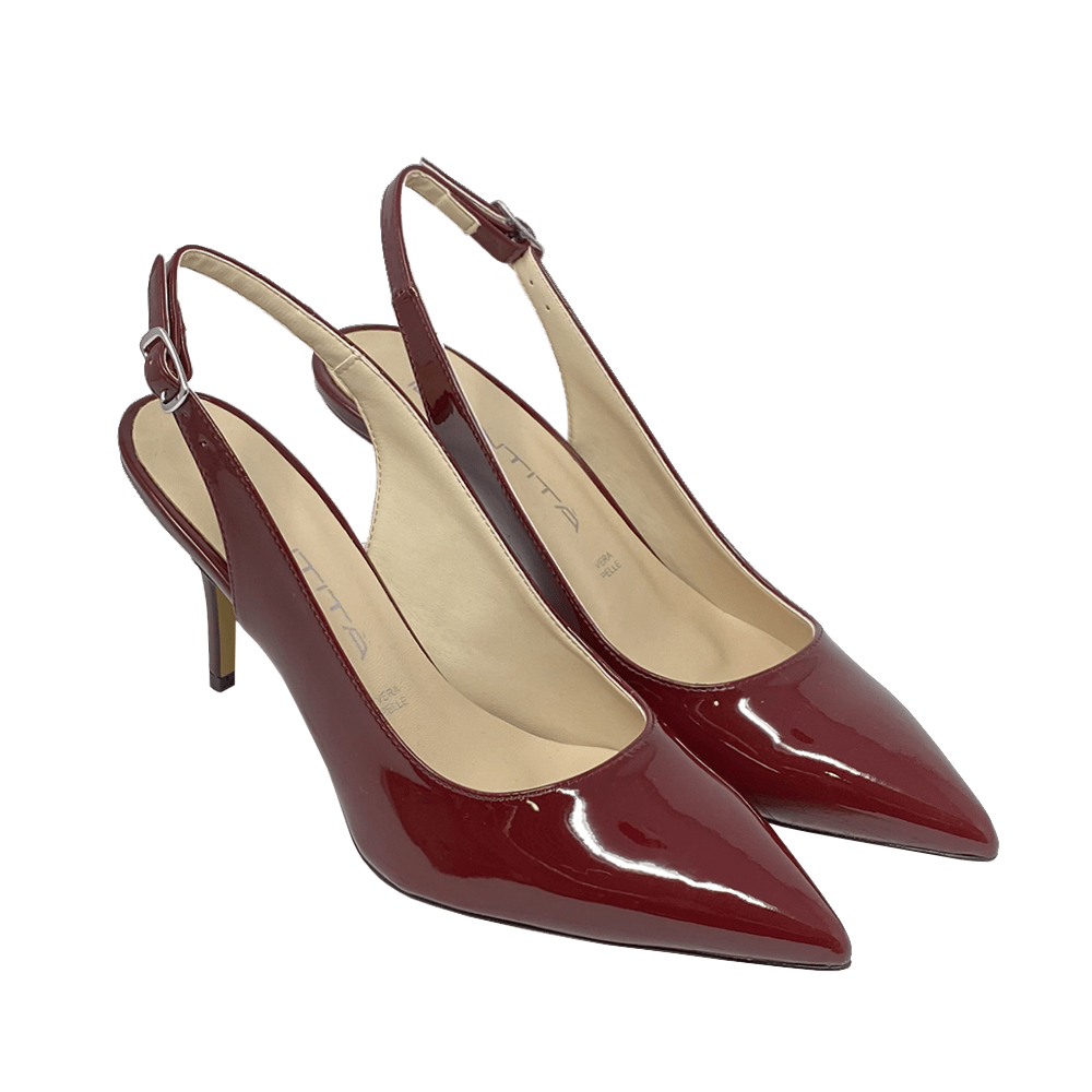 Identità Slingback JUSTINA VERNICE BORDEAUX 70mm