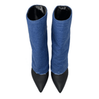 Identità Stivaletti DIANE PELLE NERO / DENIM