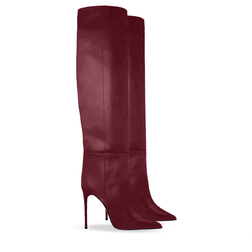 Identità Stivali DAYNA PELLE BURGUNDY