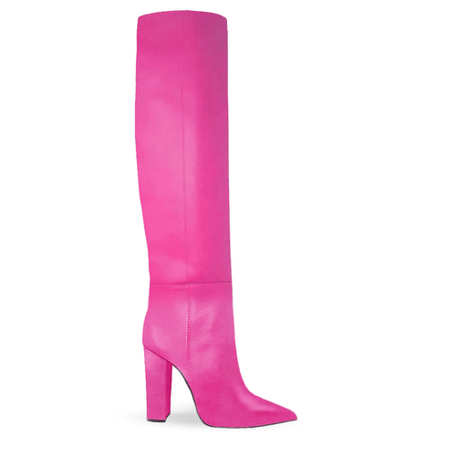 Identità Stivali DEBBIE PELLE FUCSIA