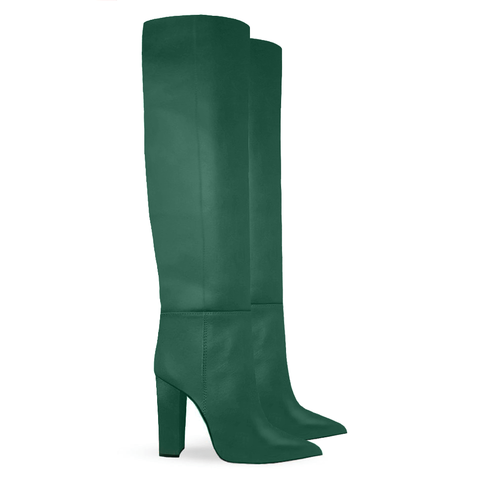 Identità Stivali DEBBIE PELLE VERDE