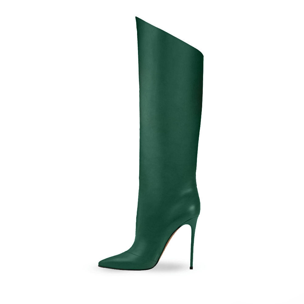 Identità Stivali TASHA PELLE VERDE