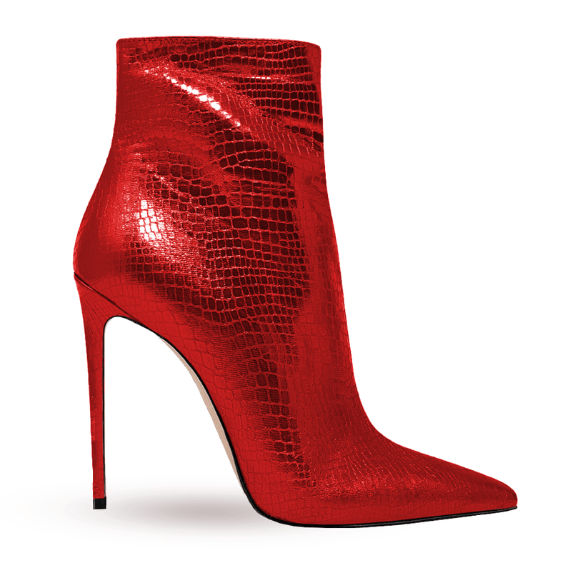Ankle boots Mirelle red laminate Woma