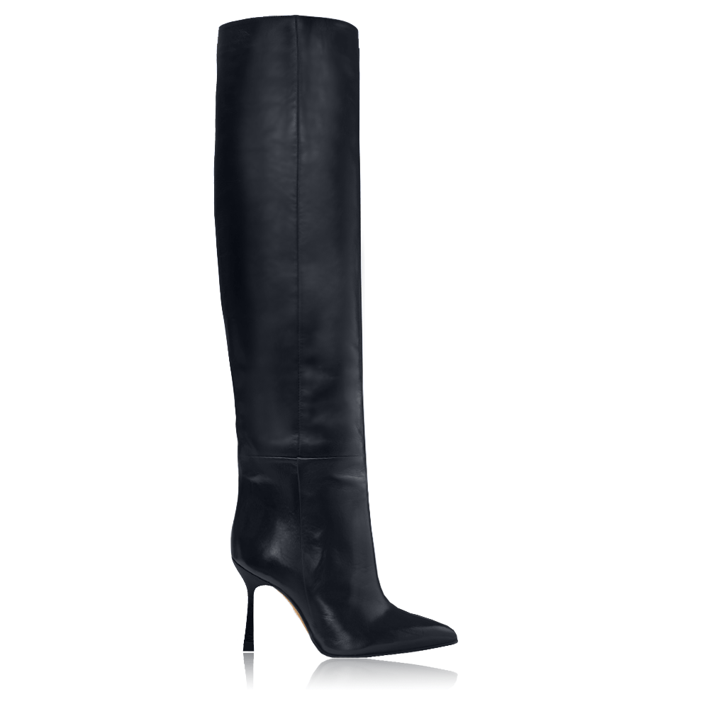 Boots Black leather naka Woman